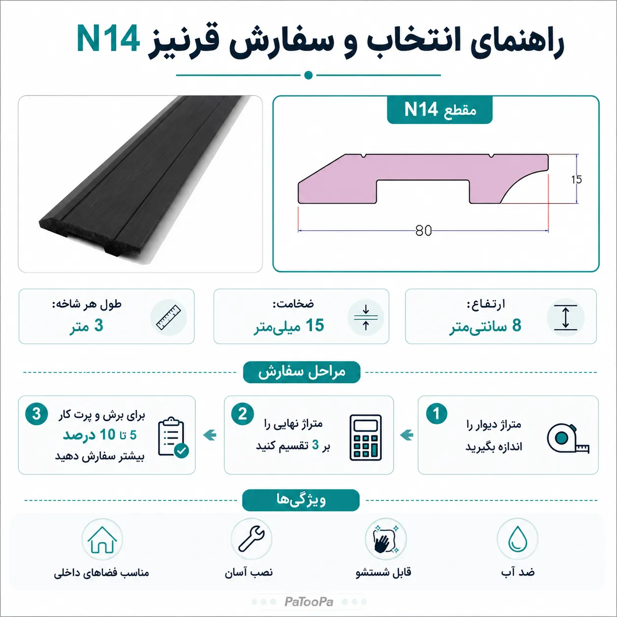 نمونه کاربرد قرنیز N14 در دکوراسیون داخلی