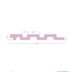 دیوارپوش لوور پلی استایرن بهینا کد L11- مقطع