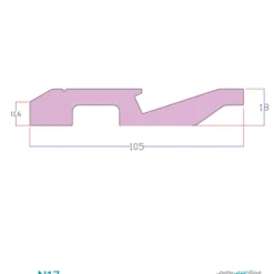 قرنیز 10.5 سانتی‌ N17 مقطع پلی‌استایرن بهینا