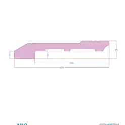 قرنیز 13.5 سانتی‌ N19 مقطع پلی‌استایرن بهینا